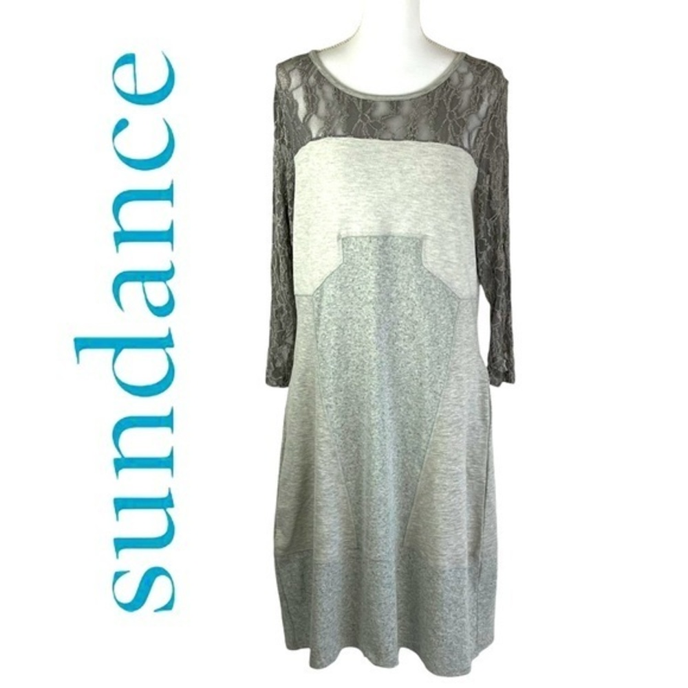 Sundance Lace Jersey Boho Casual Dress